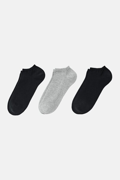 Tchibo Men 3 Pair Solid Low Cut Socks, Multicolor