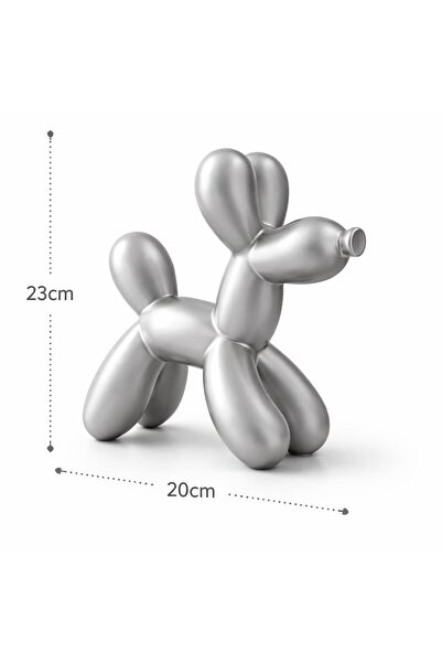 jeane home decor Büyük Boy 25cm Balon Köpek Biblo Obje Dekoratif Heykel, Mode...