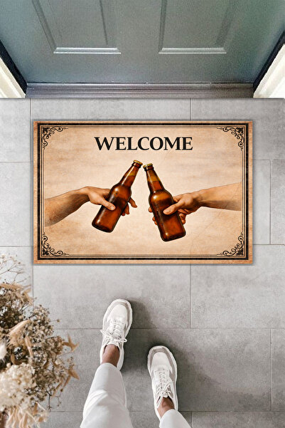 Rugmood Modern Digital Printing - Welcome Beer Doormat - Front Door Mat