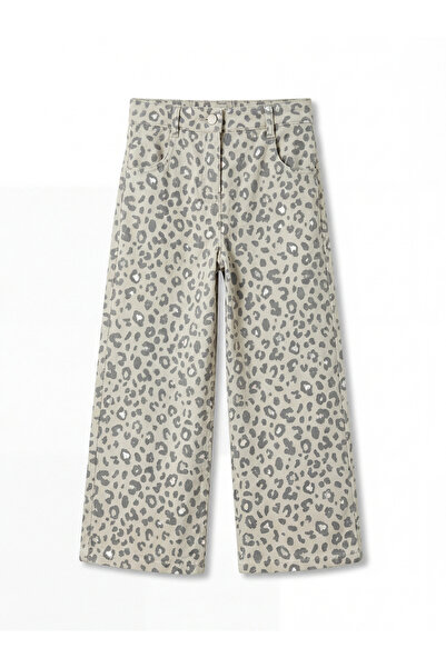 LC Waikiki Green Standard Fit Girls Gabardine Trousers