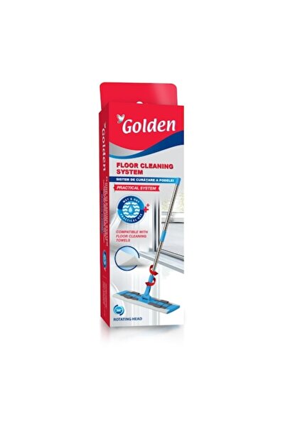 Golden Flat Mop for Dry and Wet Cleaning