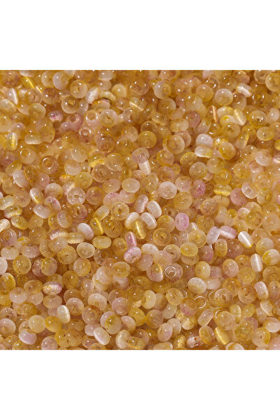 Choice11 Yellow 100pcs Gradient Glass Two-color Beads Cat's Eye Spacer Loose ...