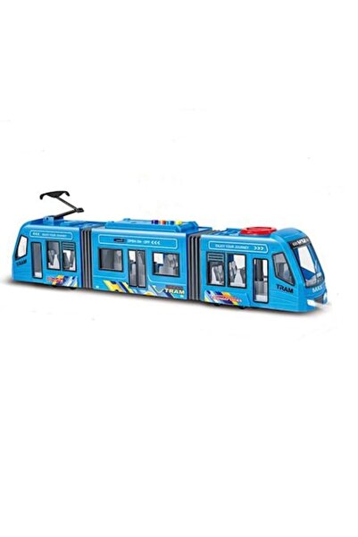OEM Tram with sounds, lights and door opening function 42 cm blue
