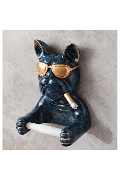 BIUPSER French Bulldog Toilet Paper Holder with Glasses