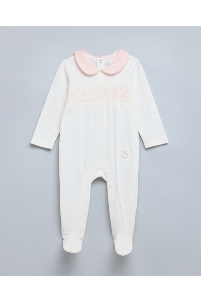 R&B بيجامة نوم مطبوع بأقدام وأكمام طويلة