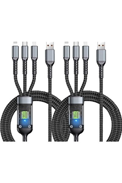 The Bros Multi Charging Cable, 2 PCS Universal Charger Cord for Different Pho...