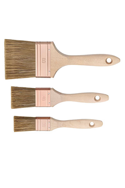 OEM Set of 3 professional brushes for wood protection varnishes Deco Craft, P...