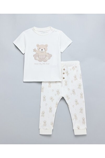 R&B Boy's Ivory Appliqued Clothing Set