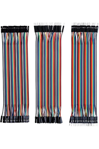 The Bros 120 قطعة من أسلاك توصيل دوبونت متعددة الألوان للوحات التجارب، 40 دبو...