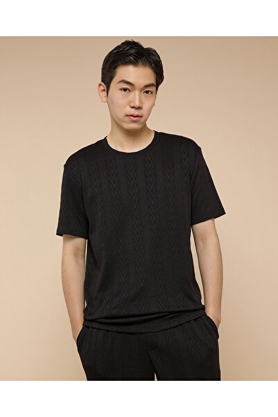 R&B تيشيرت بتصميم ذاتي، بياقة دائرية وأكمام قصيرة