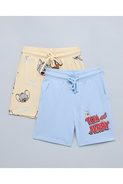 R&B 2 Pack Tom & Jerry Shorts With Drawstring Waist