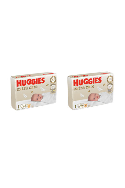 Huggies Extra Care Diapers Pack, Size 1, 2-5 kg, 100 pieces