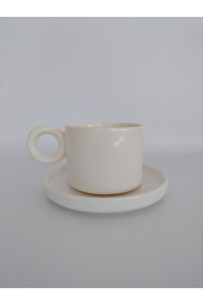 Zümrüdüanka Seramik Patternless Handmade Ceramic Coffee Cup