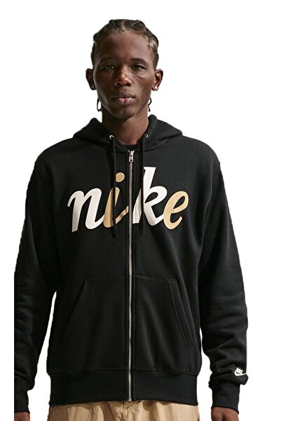 Nike Men's sweatshirt m nk club bb fz hood ctb zippered sweatshirt men's hoodie