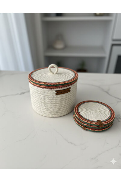 Rose go home 6 Pieces Coaster Set and Storage Organizer