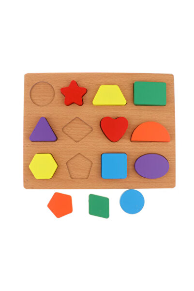 OEM GHEMOTOC® wooden puzzle with colorful geometric shapes, 3D, 29*22 cm