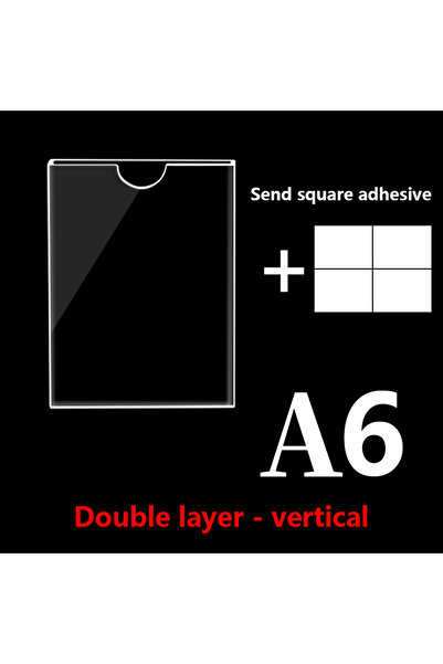 Choice3 حامل بطاقات أكريليك شفاف للتثبيت على الحائط، مقاس A6 عمودي (قطعتان) و...