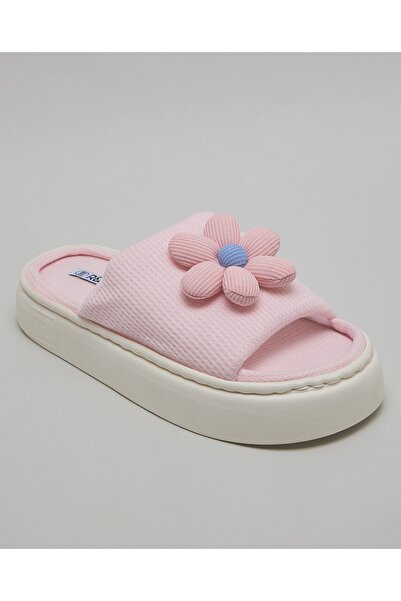 R&B Women's Pink Appliqued Bedroom Slippers