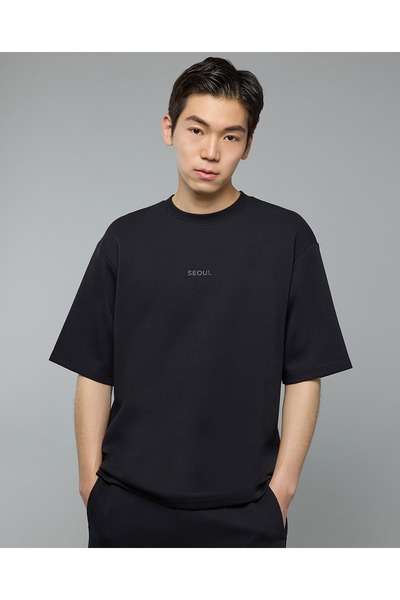 R&B Solid T-Shirt With Crew Neck And Short Sleeves