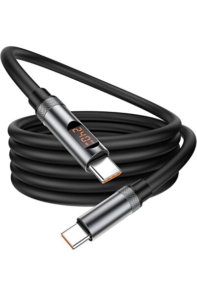 The Bros 240W USB C to USB C Cable, Type C Fast Charging Cable with LED Displ...