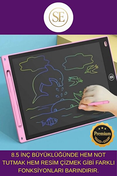 ERKUT ONLİNE Premium LCD Ekranlı Kalemli Dijital Çizim Tableti Yazı Tahtası B...