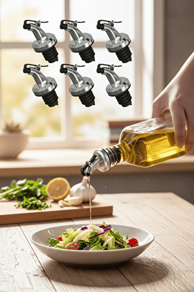 Mithra Life 6 Pieces Drip-Free Leak-Proof Covered Oil Pot Serving Apparatus M...