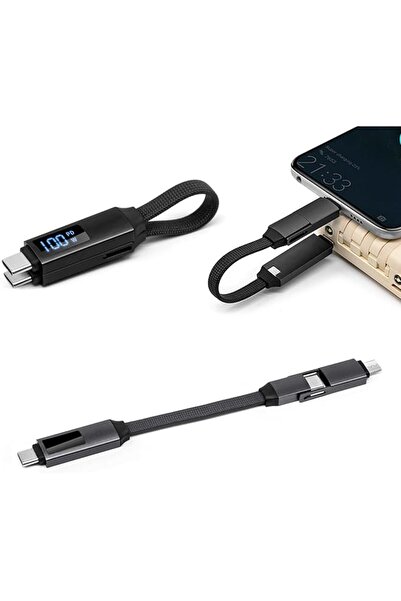 The Bros كابل شحن متعدد الوظائف، كابل شحن مغناطيسي مع شاشة LED، 3 في 1 مع منف...