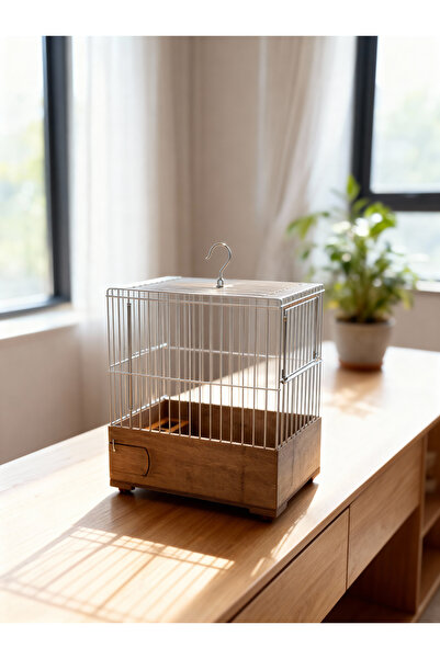 Ceritoğlu AHŞAP KAFES-ÖTÜM-TAŞIMA-SAKA-KANARYA-MUHABBET-ÇEKMECELİ-YEMLİKLİ