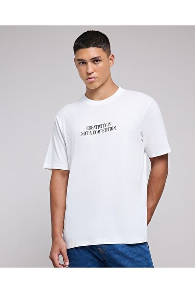 R&B Typography Print Active T-Shirt With Crew Neck And Short Sleeves