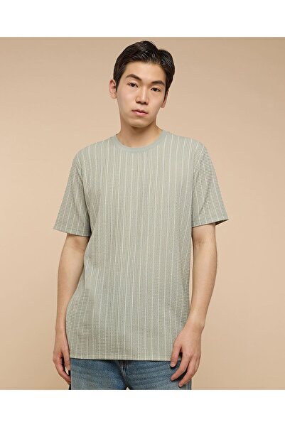 R&B Striped T-Shirt With Crew Neck And Short Sleeves