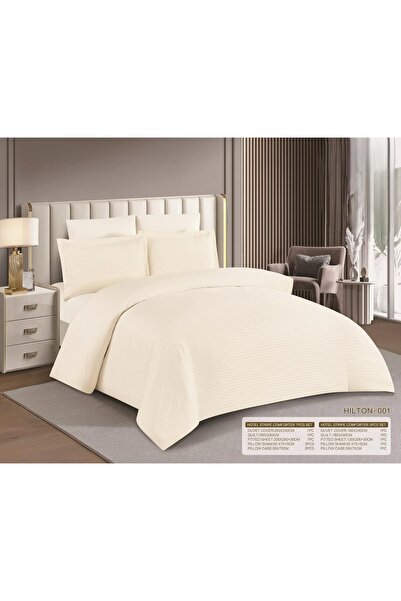 NAJMA Luxury hotel-style single and twin bed sheet set, reversible striped de...