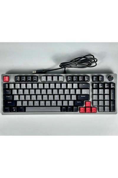 newnet KL-114 Kablolu Mekanik Oyun Klavyesi - RGB arka aydınlatmalı - Ses Kon...