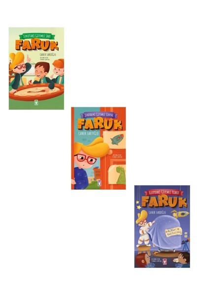 Timaş Yayınları Caner Sarıoğlu Faruk Seti 3 Kitap (Uzaydaki Gizemli Robot + S...