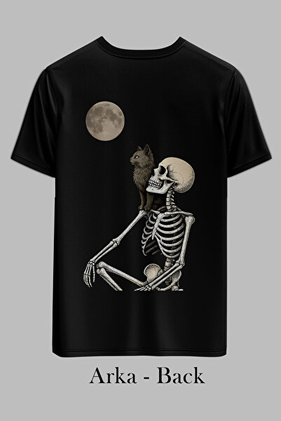 OXVİN Počivaj u miru - T-shirt sa običnim crnim štampanjem