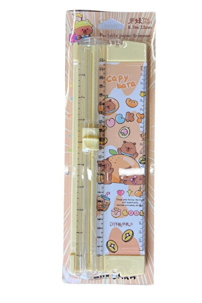 Şehir Online Mağazacılık Kapibara Tasarımlı Pratik Kağıt Kesme Giyotini 32cm-...