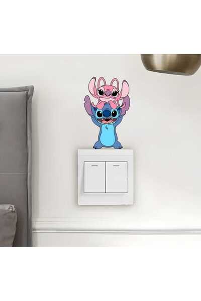 JASMİNLİFE Disney Stitch Neonlu Duvar Sticker 3 adet