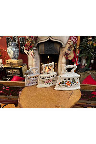 tayfuntufan antika koleksiyon İtalyan Porselen 3 Adet Farklı Boylarda Dekorlu...