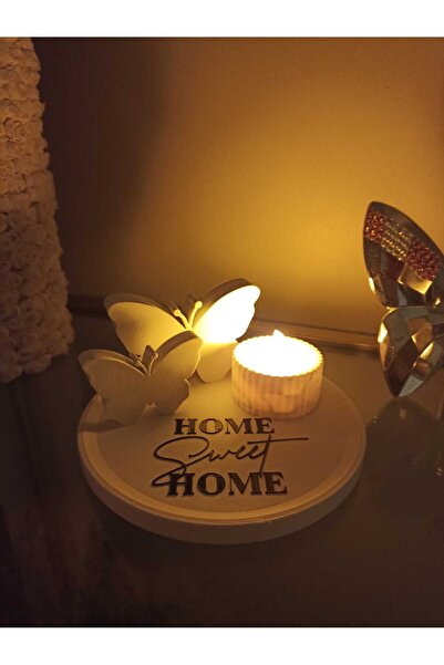 smilechild Home Presentation Stand 2-Piece Set with Butterfly and Candle Hold...