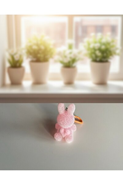 Hiis Store Pembe Tavşan Çanta ve Cüzdan Charmı - El Yapımı Aksesuar