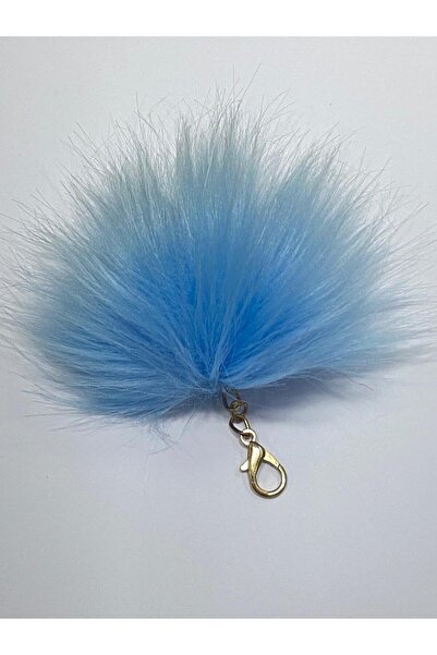 karantuhafiye Γούνινο πομπόν / Κρεμαστό πομπόν / μπλε