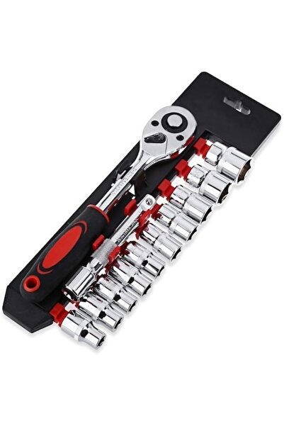 Miromoto Socket Wrench Set with Ratchet, 1/4" Drive, 4-13mm, Cr-V, 12 Pieces