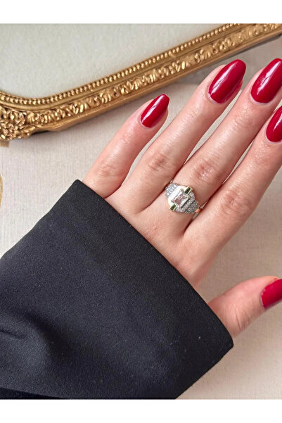 LEROSY CO. خاتم بإطار من الكريستال الفولاذي