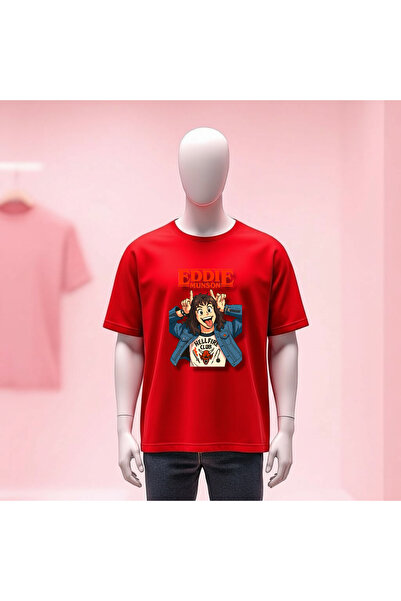 Vordevia Stranger Things majica sa širokim izrezom i širokim krojem, unisex, ...