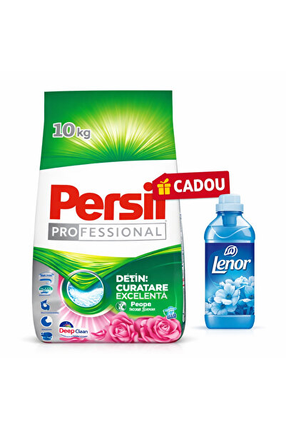 Persil Automatic Detergent 10 kg + Lenor Blue Fabric Softener 1 L GIFT
