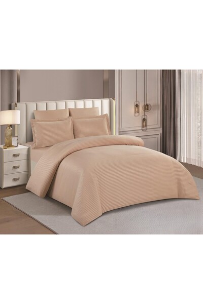 NAJMA Summer double bedspread, reversible, one side striped, one side plain, ...