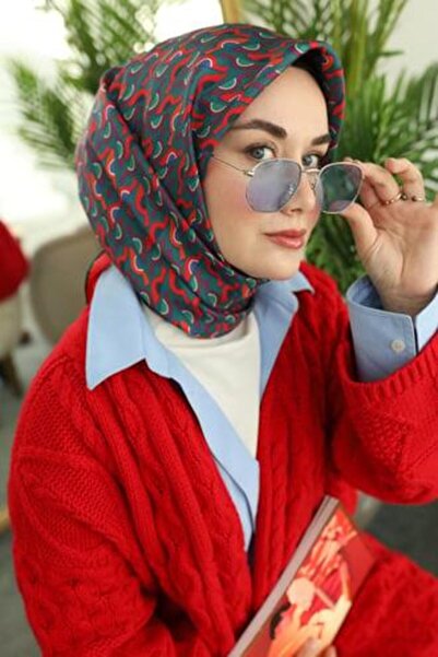 Silk Home Μεταξωτό μαντήλι Tivil IST 11413 - 38 Κόκκινο Γεωμετρικό Σχέδιο