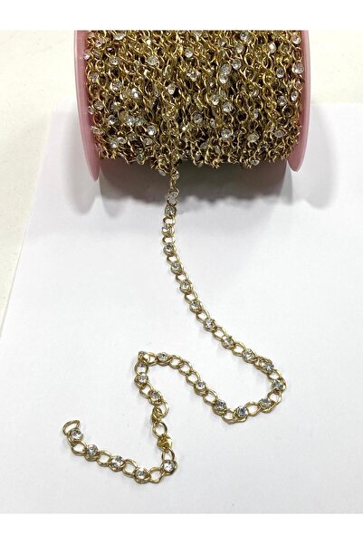 karantuhafiye Stone Chain Strip / Gold / 1 Meter /