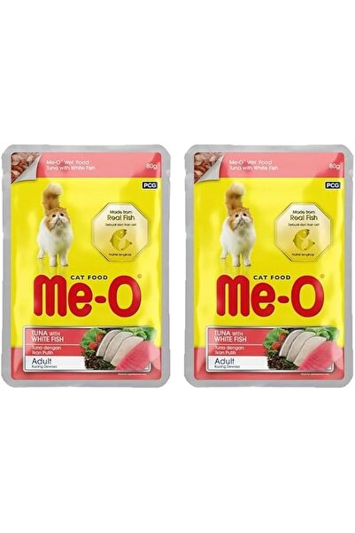 me-o Meo Adult Jöle İçerisinde Ton Balık ve Beyaz Balıklı Yetişkin Kedi Konse...