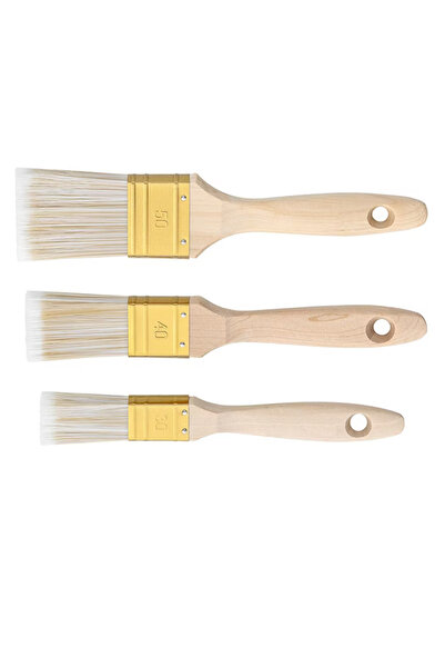 OEM Set of 3 professional brushes for varnishes and colors Deco Craft, PET, w...