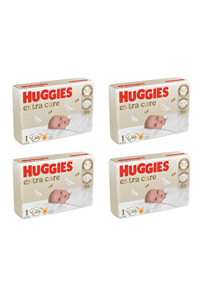 Huggies Extra Care Diapers Pack, Size 1, 2-5 kg, 200 pieces